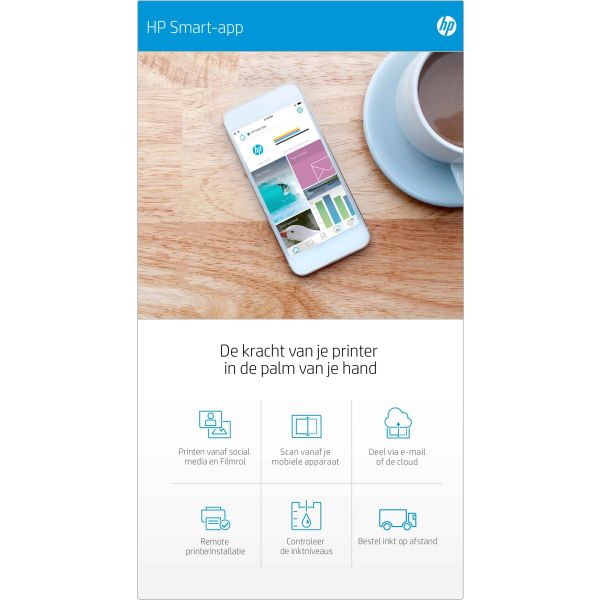 HP DeskJet 3760 All-in-One printer, Kleur, Printer voor Home, Afdrukken, kopiëren, scannen, draadloos, Draadloos; Geschikt voor Instant Ink; Printen vanaf een telefoon of tablet; Scannen naar pdf (T8X19B#629)