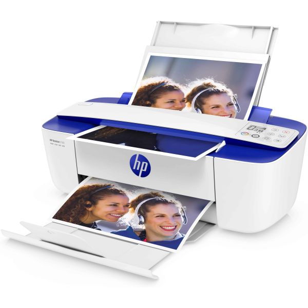 HP DeskJet 3760 All-in-One printer, Kleur, Printer voor Home, Afdrukken, kopiëren, scannen, draadloos, Draadloos; Geschikt voor Instant Ink; Printen vanaf een telefoon of tablet; Scannen naar pdf (T8X19B#629)