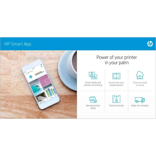 HP DeskJet 3760 All-in-One printer, Kleur, Printer voor Home, Afdrukken, kopiëren, scannen, draadloos, Draadloos; Geschikt voor Instant Ink; Printen vanaf een telefoon of tablet; Scannen naar pdf (T8X19B#629)