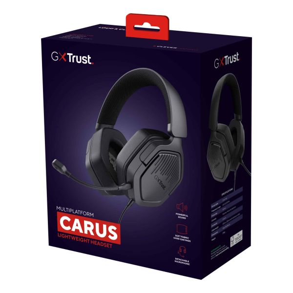 Trust GXT492 Carus Headset Bedraad Hoofdband Gamen Zwart (25447)
