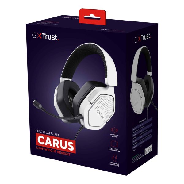 Trust GXT492W Carus Headset Bedraad Hoofdband Gamen Wit (25448)