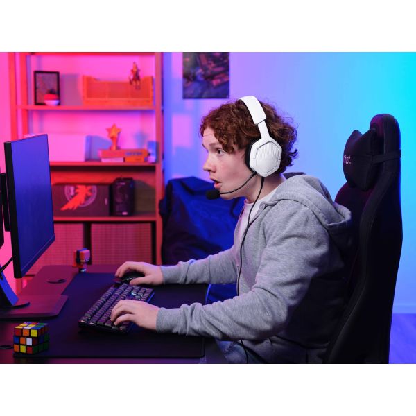 Trust GXT492W Carus Headset Bedraad Hoofdband Gamen Wit (25448)