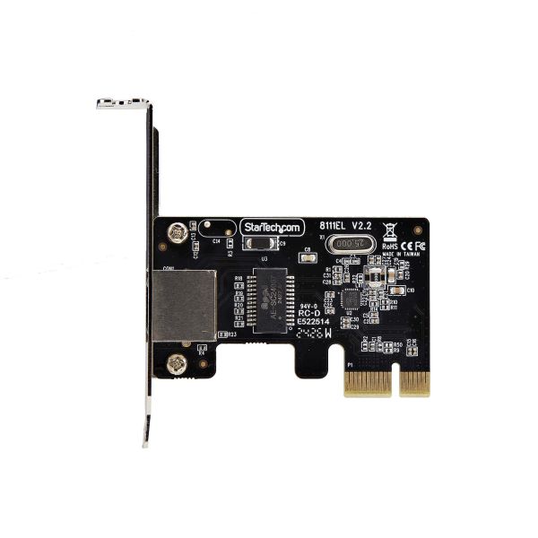 StarTech.com 1-Port Gigabit PCIe Ethernet Adapter Kaart, Low-Profile Netwerkkaart, 10/100/1000Mbps PCI Express NIC, Realtek RTL8111H, Windows en Linux, TAA (ST1000SPEX2LT) StarTech.com 1-Port Gigabit PCIe Ethernet Adapter Kaart, Low-Profile Netwerkkaart, 10/100/1000Mbps PCI Express NIC, Realtek RTL8111H, Windows en Linux, TAA (ST1000SPEX2LT)