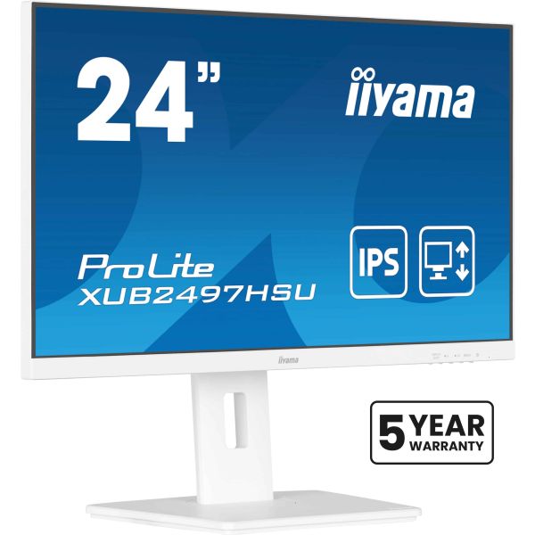 iiyama ProLite XUB2497HSU-W2 computer monitor 60,5 cm (23.8") 1920 x 1080 Pixels Full HD LED Wit (XUB2497HSU-W2)