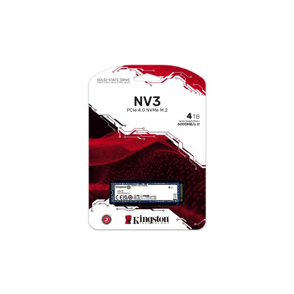 Kingston Technology 4000G NV3 M.2 2280 NVMe SSD (SNV3S/4000G)