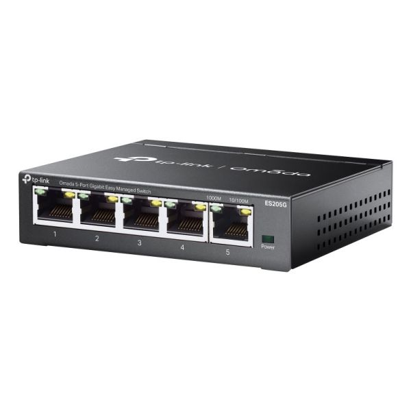 TP-Link Omada ES205G netwerk-switch Managed Gigabit Ethernet (10/100/1000) Zwart (ES205G) TP-Link Omada ES205G netwerk-switch Managed Gigabit Ethernet (10/100/1000) Zwart (ES205G)