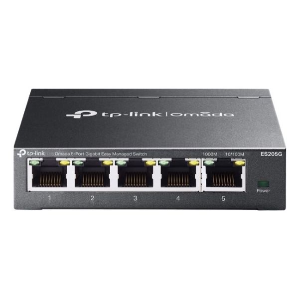 TP-Link Omada ES205G netwerk-switch Managed Gigabit Ethernet (10/100/1000) Zwart (ES205G) TP-Link Omada ES205G netwerk-switch Managed Gigabit Ethernet (10/100/1000) Zwart (ES205G)