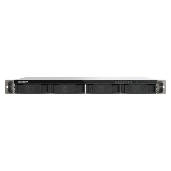 QNAP TS-433eU NAS Rack (1U) Cortex-A Cortex-A55 4 GB 0 TB QNAP Turbo System Zwart (TS-433EU)