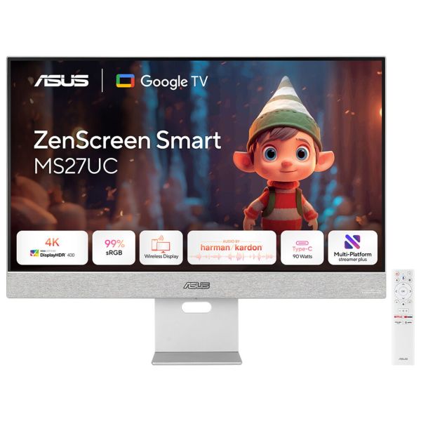 ASUS ZenScreen Smart Monitor MS27UC computer monitor 68,6 cm (27") 3840 x 2160 Pixels 4K Ultra HD LCD Grijs (90LM0A3H-B01O70)