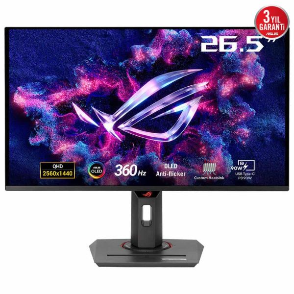 ASUS ROG Strix OLED XG27ACDNG computer monitor 67,3 cm (26.5") 2560 x 1440 Pixels Quad HD QD-OLED Zwart (90LM0AN0-B01970)