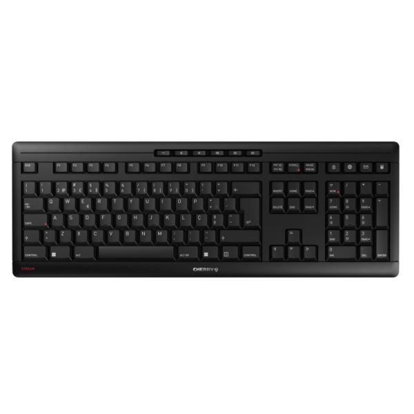 CHERRY STREAM KEYBOARD WIRELESS toetsenbord Universeel RF Draadloos QWERTY Portugees Zwart (JK-8550PO-2) CHERRY STREAM KEYBOARD WIRELESS toetsenbord Universeel RF Draadloos QWERTY Portugees Zwart (JK-8550PO-2)