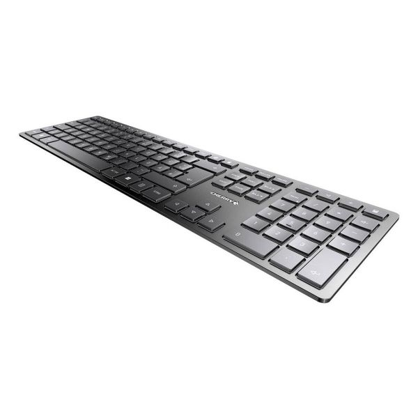 CHERRY KW 9100 SLIM toetsenbord Universeel RF-draadloos + Bluetooth QWERTY Portugees Zwart, Grijs (JK-9100PO-2)