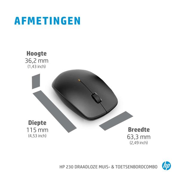 HP 230 draadloze muis- en toetsenbordcombo (18H24AA)