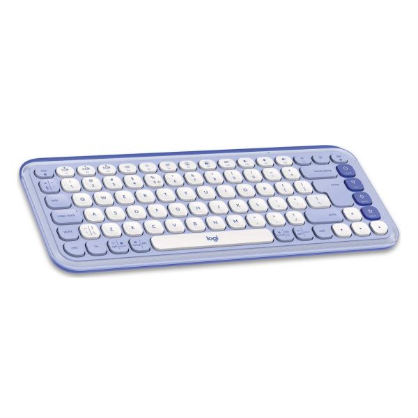 Logitech POP Icon Combo toetsenbord Inclusief muis Universeel Bluetooth QWERTY US International Lila, Wit (920-013078)