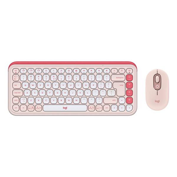Logitech POP Icon Combo toetsenbord Inclusief muis Universeel Bluetooth QWERTY US International Roze, Wit (920-013142) Logitech POP Icon Combo toetsenbord Inclusief muis Universeel Bluetooth QWERTY US International Roze, Wit (920-013142)