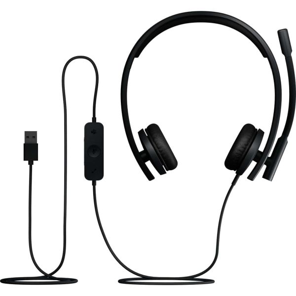 Logitech H570e Headset Bedraad Hoofdband Kantoor/callcenter USB Type-A Zwart (981-001430)