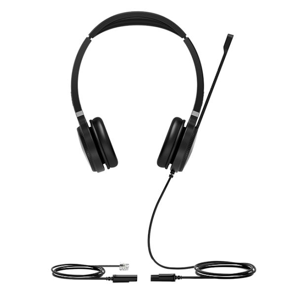 Yealink YHS36 Headset Bedraad Hoofdband Kantoor/callcenter Zwart, Zilver (YHS36DUAL)