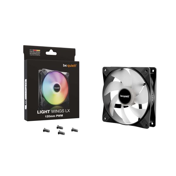 be quiet! LIGHT WINGS LX 120mm PWM Computer behuizing Ventilator 12 cm Zwart 1 stuk(s) (BL120)