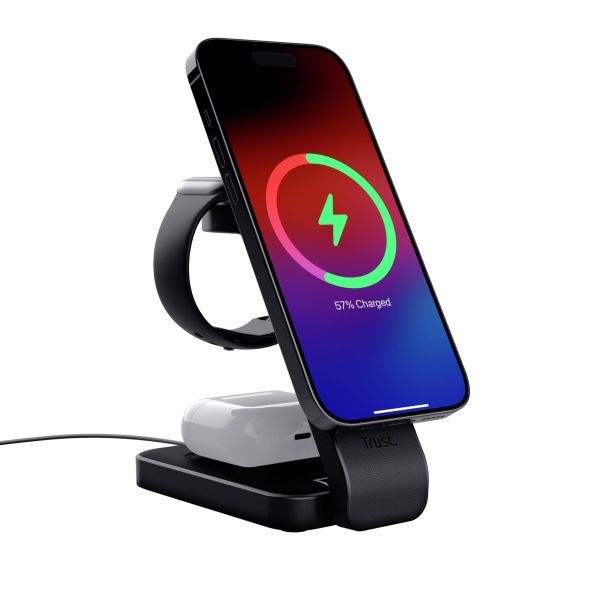 Trust Viro Hoofdtelefoons, Headset, Smartphone, Smartwatch Zwart USB Draadloos opladen (25464)