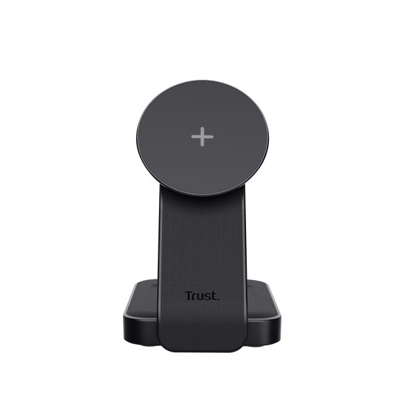 Trust Viro 3-in-1 Draadloze Magnetische Oplaadstandaard – Draadloze oplader standaard – Geschikt voor iPhone Apple Watch en AirPods – Zwart (25464) Trust Viro 3-in-1 Draadloze Magnetische Oplaadstandaard – Draadloze oplader standaard – Geschikt voor iPhone Apple Watch en AirPods – Zwart (25464)