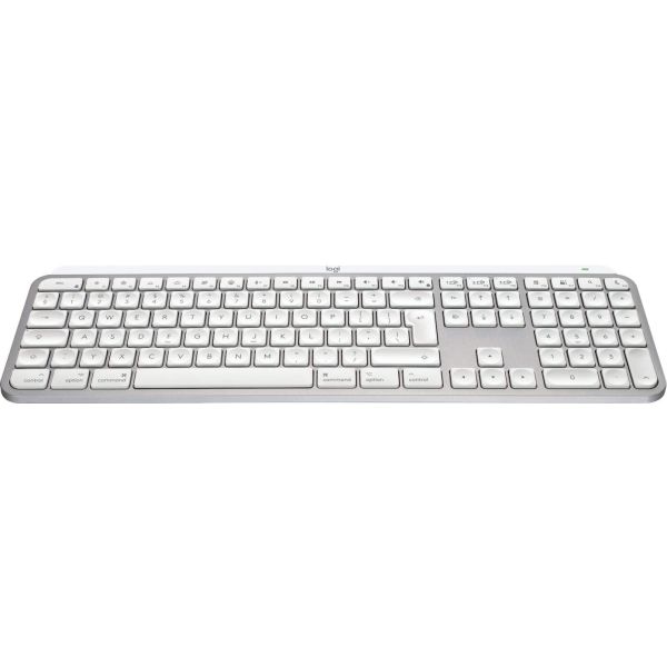 Logitech MX Keys S for Mac toetsenbord Kantoor RF-draadloos + Bluetooth QWERTY US International Aluminium, Wit (920-011638)