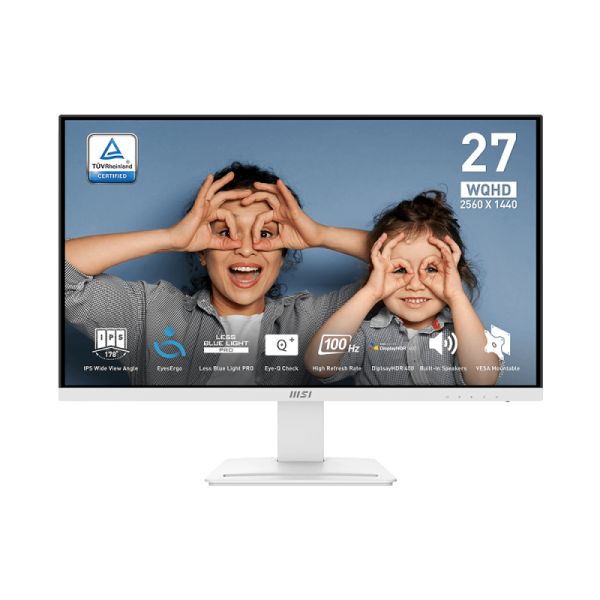 MSI Pro MP273QWDE E2 computer monitor 68,6 cm (27") 2560 x 1440 Pixels Wide Quad HD LCD Wit (9S6-3PB69H-045) MSI Pro MP273QWDE E2 computer monitor 68,6 cm (27") 2560 x 1440 Pixels Wide Quad HD LCD Wit (9S6-3PB69H-045)