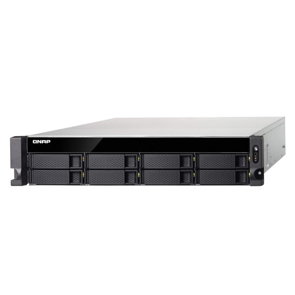QNAP TS-877XU-RP NAS Rack (2U) AMD Ryzen™ 5 2600 8 GB DDR4 QNAP Turbo System Zwart, Grijs (TS-877XU-RP-3600-8G)