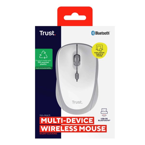 Trust Yvi+ muis Universeel Ambidextrous RF-draadloos + Bluetooth Optisch 1600 DPI (25454)