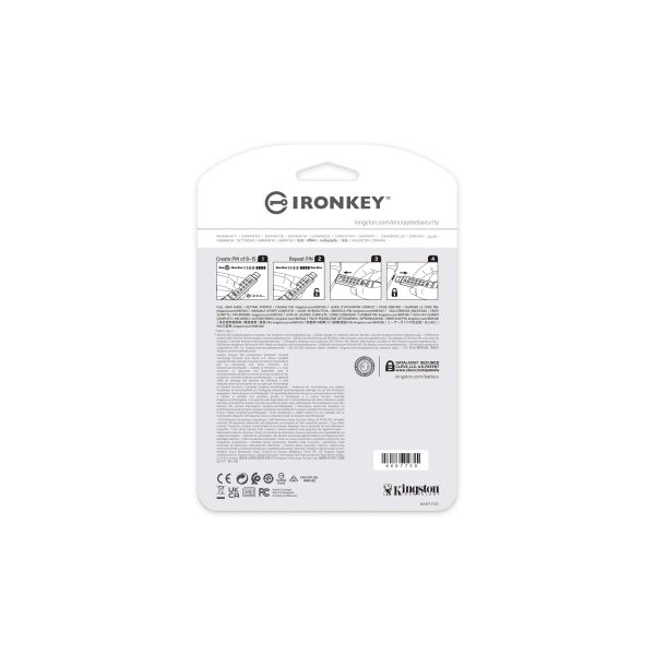 Kingston Technology IronKey 512GB Keypad 200, FIPS 140-3 Lvl 3 (aangevraagd) AES-256 versleuteld (IKKP200/512GB)