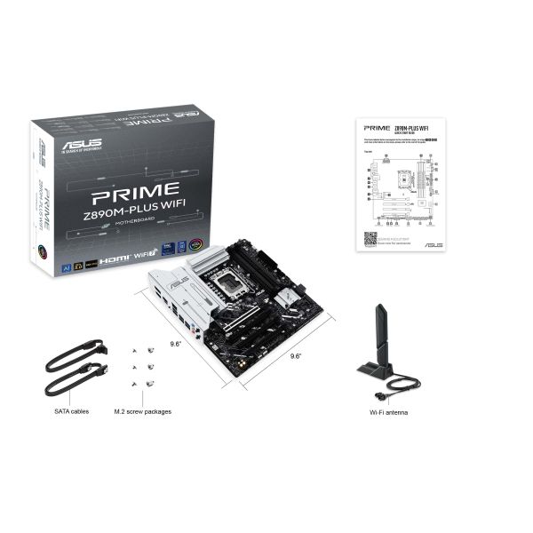 ASUS PRIME Z890M-PLUS WIFI Intel Z890 LGA 1851 (Socket V1) micro ATX (90MB1J80-M0EAY0) ASUS PRIME Z890M-PLUS WIFI Intel Z890 LGA 1851 (Socket V1) micro ATX (90MB1J80-M0EAY0)