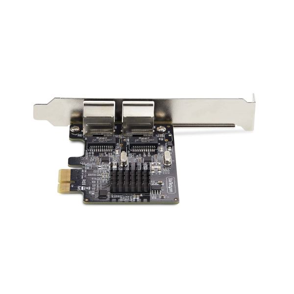 StarTech.com 2-Port Gigabit PCIe Ethernet Adapter Kaart, 1Gbps PCIe Netwerkkaart, 10/100/1000Mbps PCI Express NIC, Dual Realtek RTL8111H, Windows en Linux, TAA (ST1000SPEXD4T)
