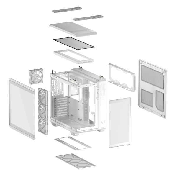 ASUS TUF GAMING GT502 Horizon TG ARGB White Midi Tower Wit (90DC0093-B19010)