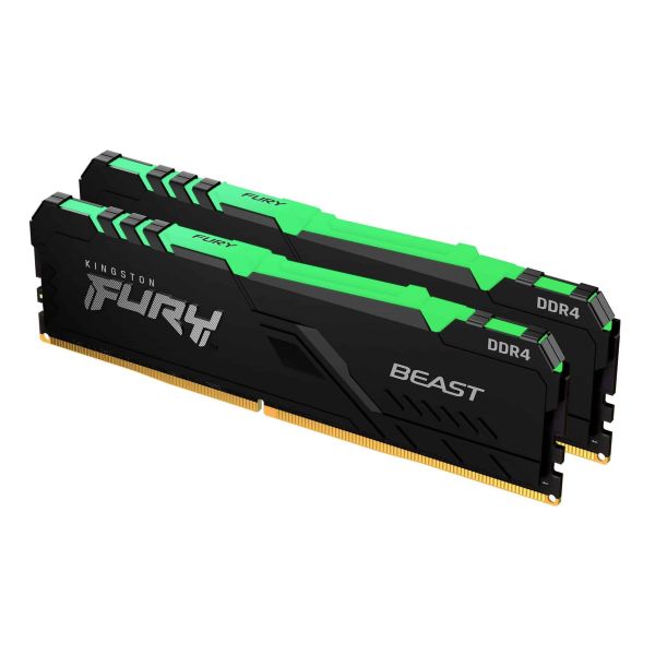 Kingston Technology FURY Beast RGB geheugenmodule 32 GB 2 x 16 GB DDR4 2666 MHz (KF426C16BBAK2/32)