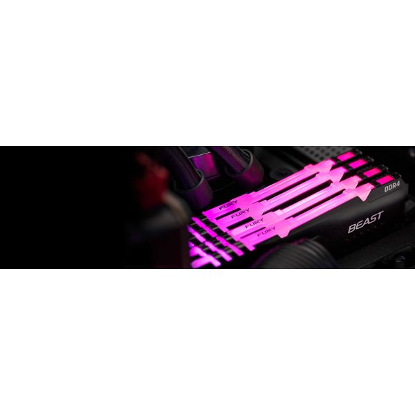 Kingston Technology FURY Beast RGB geheugenmodule 64 GB 4 x 16 GB DDR4 3200 MHz (KF432C16BBAK4/64)