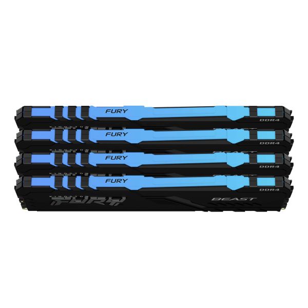 Kingston Technology FURY Beast RGB geheugenmodule 64 GB 4 x 16 GB DDR4 3200 MHz (KF432C16BBAK4/64)