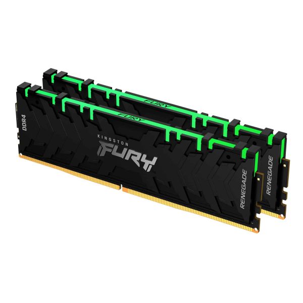 Kingston Technology FURY Renegade RGB geheugenmodule 64 GB 2 x 32 GB DDR4 3200 MHz (KF432C16RBAK2/64)