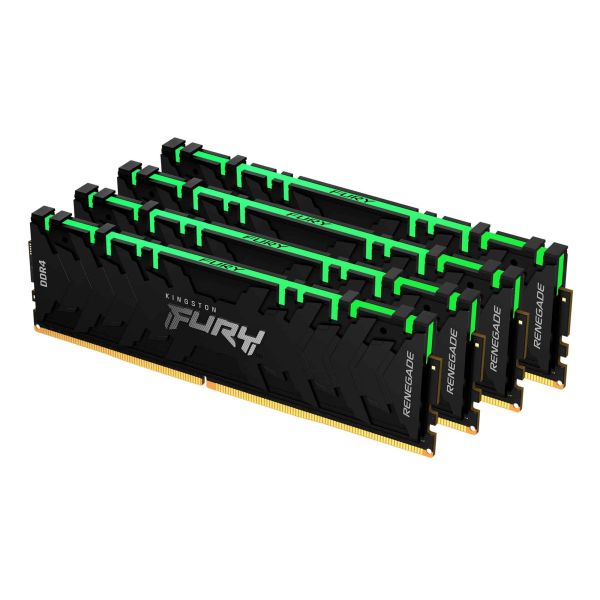 Kingston Technology FURY Renegade RGB geheugenmodule 128 GB 4 x 32 GB DDR4 3200 MHz (KF432C16RBAK4/128)