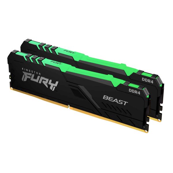 Kingston Technology FURY Beast RGB geheugenmodule 16 GB 2 x 8 GB DDR4 3733 MHz (KF437C19BBAK2/16)