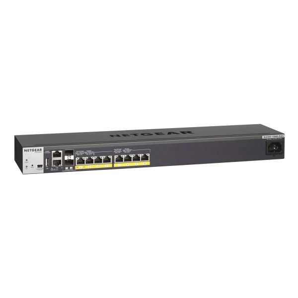 NETGEAR ProSAFE Managed Switch - GSM4210P - Wave 2 - 240W PoE budget & 8-port PoE+ full provisioning + 2 x 10G SFP+ poorten (GSM4210P-100NES)