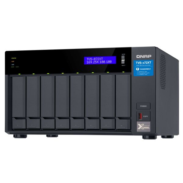 QNAP TVS-872XT NAS Tower Intel® Core™ i5 16 GB DDR4 QNAP QTS Zwart (TVS-872XT-I5-16G)
