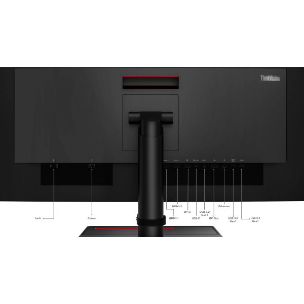 Lenovo ThinkVision P34w-20 LED display 86,7 cm (34.1") 3440 x 1440 Pixels Wide Quad HD Zwart (62DCRAT3EU)