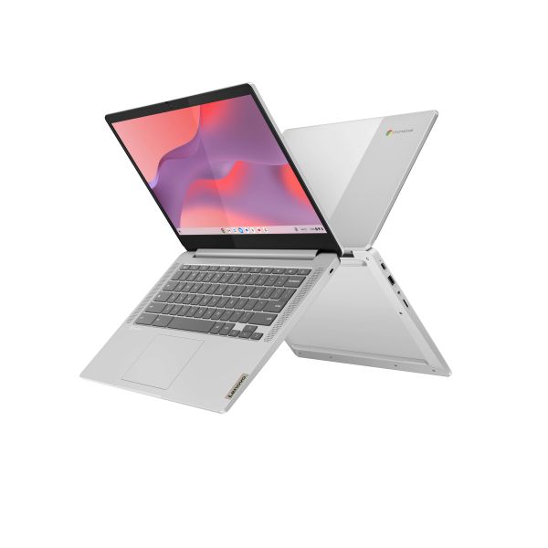 Lenovo IdeaPad Slim 3 Chrome MediaTek Kompanio 520 Chromebook 35,6 cm (14") Full HD 4 GB LPDDR4x-SDRAM 64 GB eMMC Wi-Fi 6 (802.11ax) ChromeOS Grijs (82XJ003EMH)