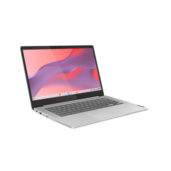 Lenovo IdeaPad Slim 3 Chrome MediaTek Kompanio 520 Chromebook 35,6 cm (14") Full HD 4 GB LPDDR4x-SDRAM 64 GB eMMC Wi-Fi 6 (802.11ax) ChromeOS Grijs (82XJ003EMH)