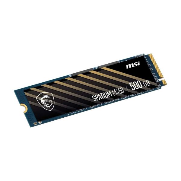 MSI SPATIUM M450 PCIe 4.0 NVMe M.2 500GB PCI Express 4.0 3D NAND (S78-440K190-P83)