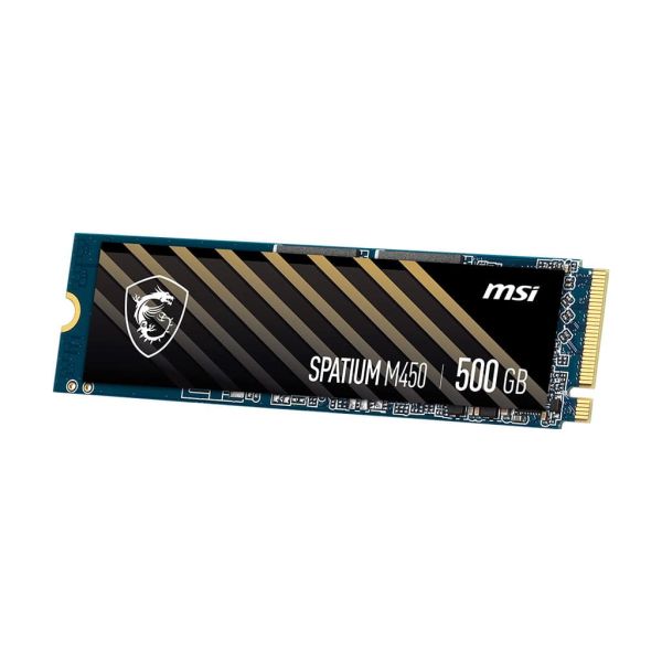 MSI SPATIUM M450 PCIe 4.0 NVMe M.2 500GB PCI Express 4.0 3D NAND (S78-440K190-P83)