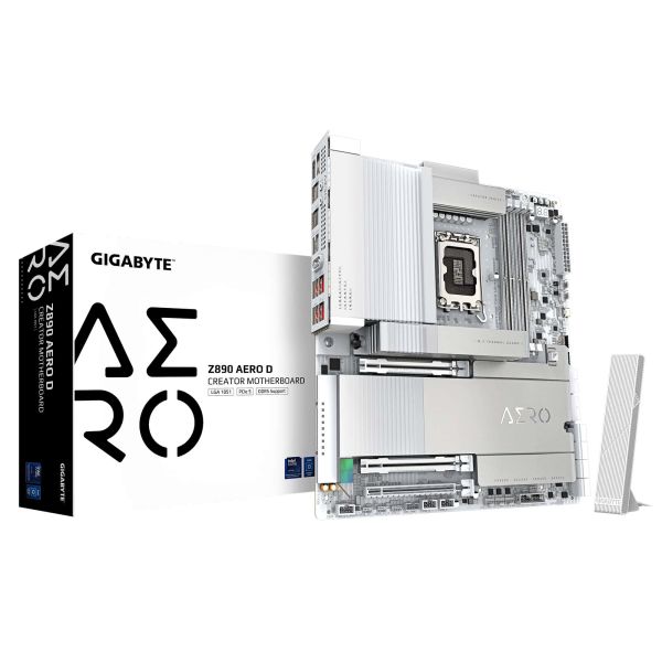 GIGABYTE Z890 AERO D moederbord Intel Z890 LGA 1851 (Socket V1) Verlengd ATX (Z890 AERO D) GIGABYTE Z890 AERO D moederbord Intel Z890 LGA 1851 (Socket V1) Verlengd ATX (Z890 AERO D)