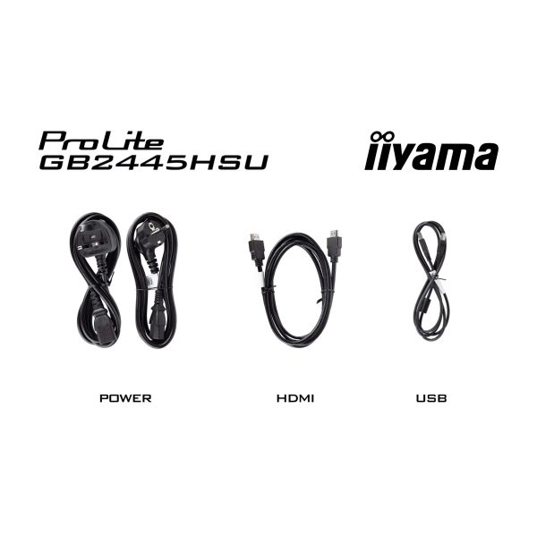 iiyama G-MASTER GB2445HSU-B2 LED display 60,5 cm (23.8") 1920 x 1080 Pixels Full HD Zwart (GB2445HSU-B2)