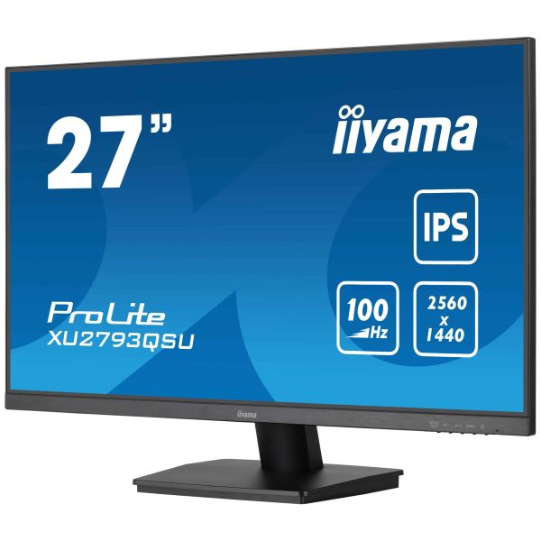 iiyama ProLite XU2793QSU-B7 computer monitor 68,6 cm (27") 2560 x 1440 Pixels Quad HD LED Zwart (XU2793QSU-B7)