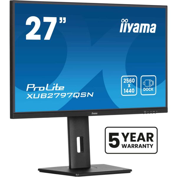 iiyama ProLite XUB2797QSN-B2 computer monitor 68,6 cm (27") 2560 x 1440 Pixels 2K Ultra HD LED Zwart (XUB2797QSN-B2)
