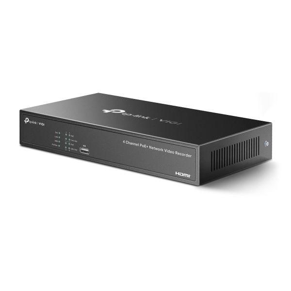 TP-Link VIGI NVR1004H-4P-2TB Netwerk Video Recorder (NVR) Zwart (VIGI NVR1004H-4P-2)